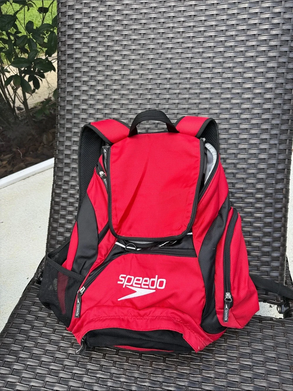 Speedo Red and Black Men’s Athletic Backpack